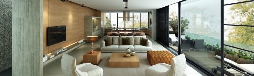 تصميم ثري دي سكني للمجلس بدقة عالية