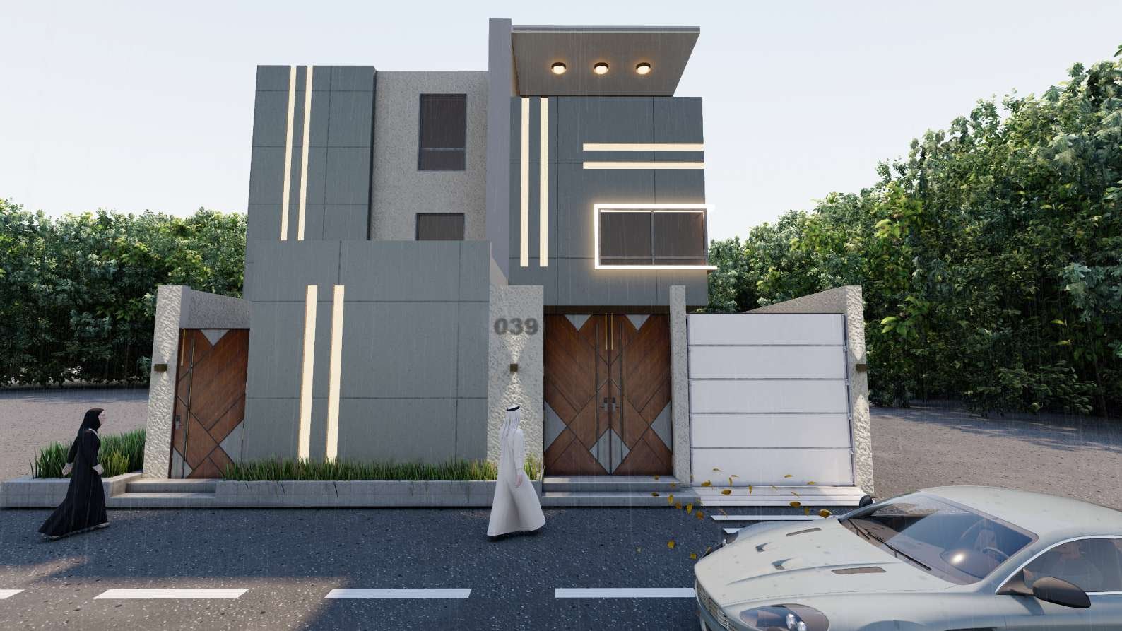 تصميم ثري دي سكني لفيلا